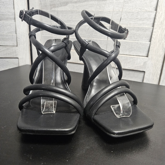 BP Nordstrom Ashlyn Square Toe Strappy Sandal In Black Size - Picture 6 of 11